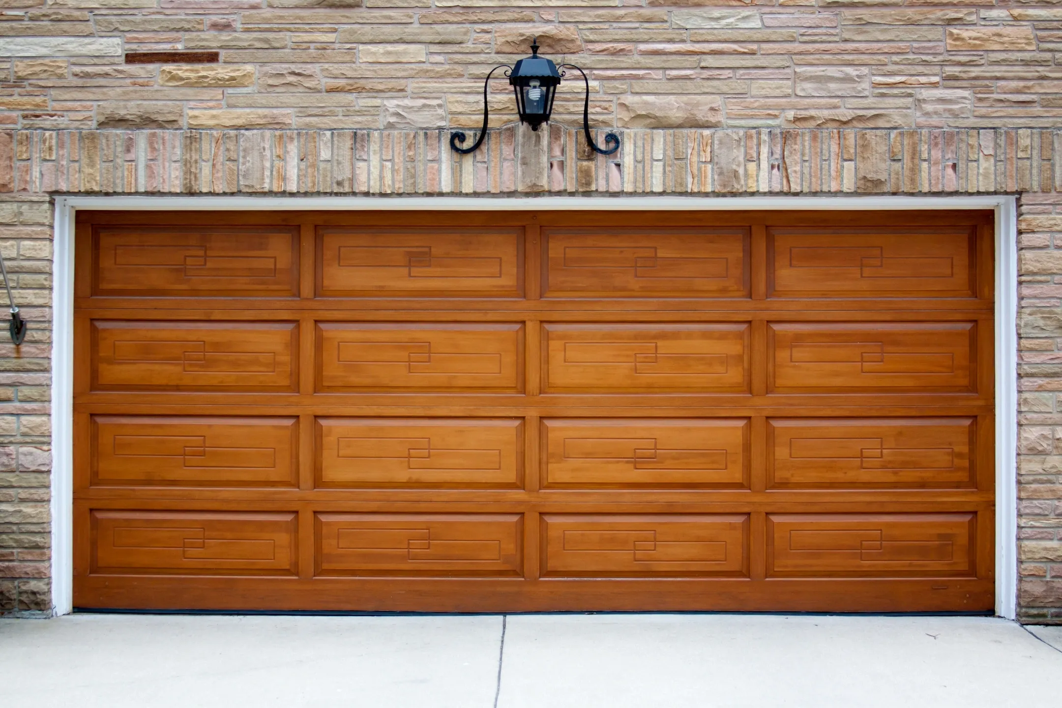 Wood garage door